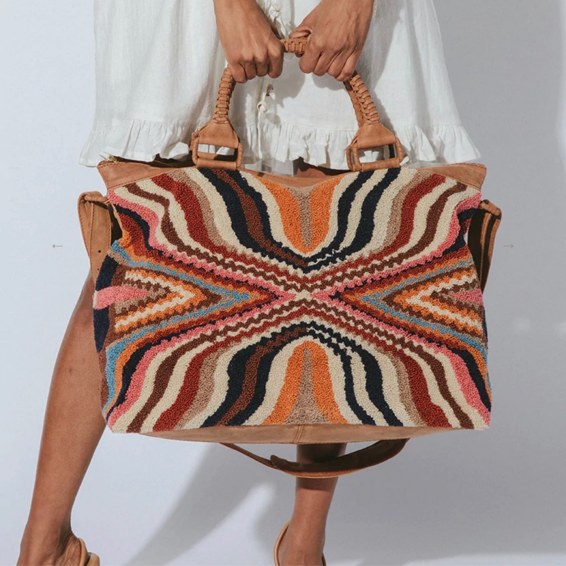 Cleobella Rainbow Stripe Weekender